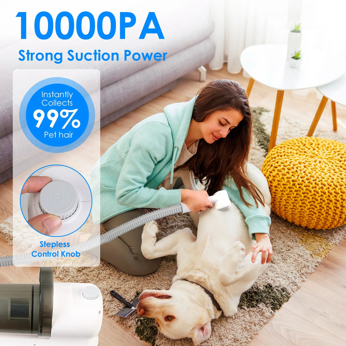 Professional Pet Hair Grooming Vacuuming Kit