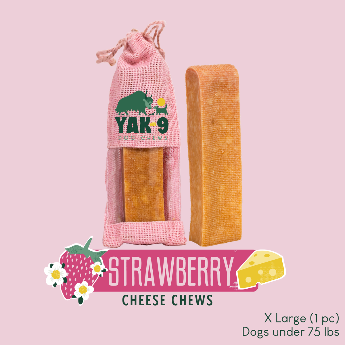 Strawberry Cheese Chews for Dogs