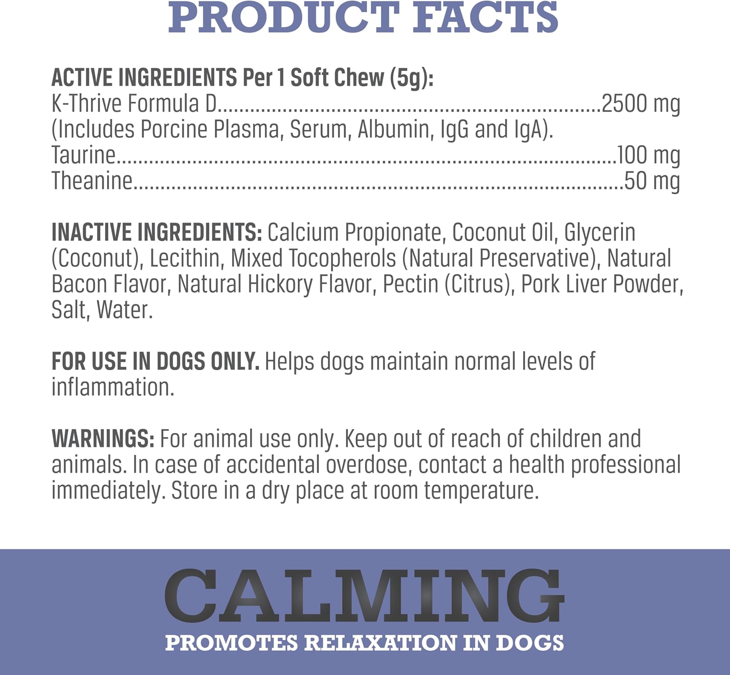 Calming Chews for Dogs – Plasma-Powered Soft Chews to Promote Relaxation and Calming Effect – Made with Natural Ingredients, Grain-Free - Suitable for All Breeds & Sizes – 60 Count