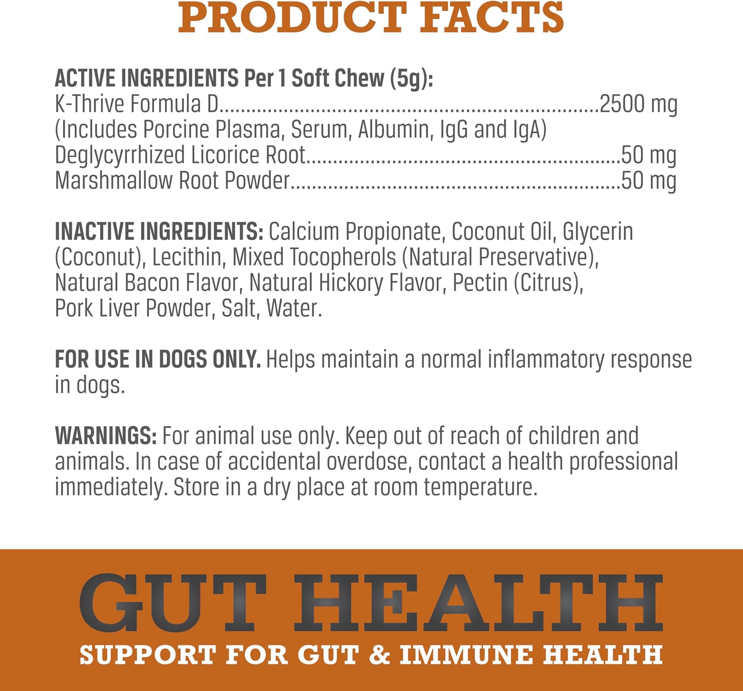 Dog Gut Health Supplement – Plasma-Powered Soft Chews for Dog Immune Health Support & Gut Health, Made with Natural Ingredients for Dogs of All Breeds & Sizes - 60 Count