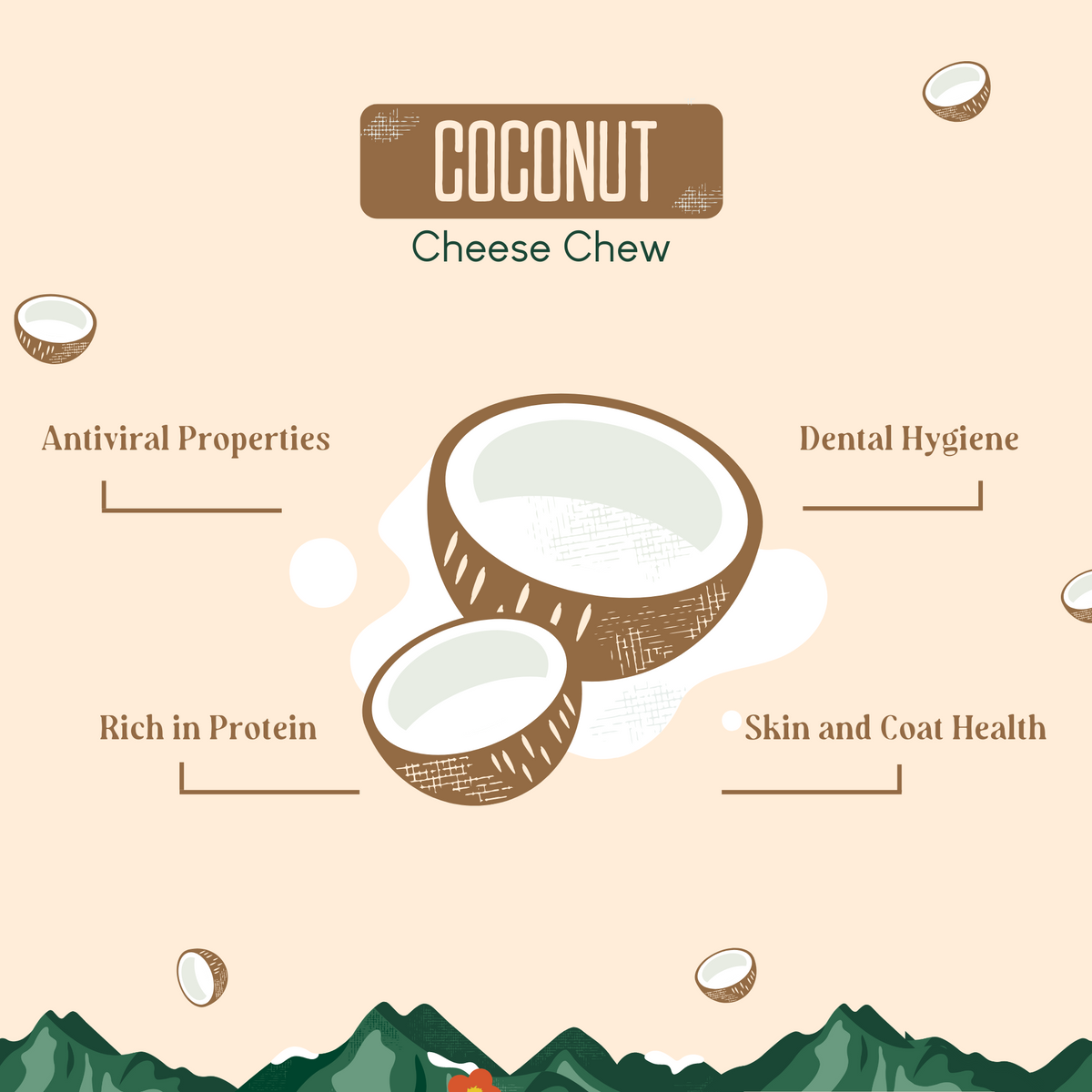 Coconut Yak Milk Chews for Dogs